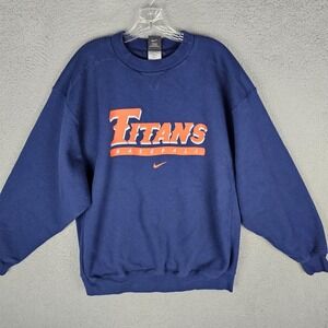 Nike Titans Baseball Sweatshirt Mens Large Fleece Lined Y2K Vintage